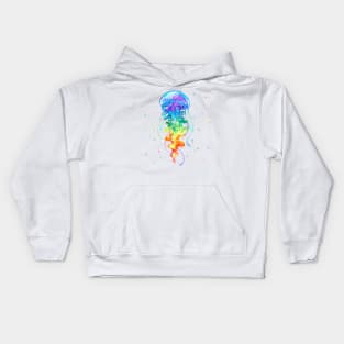 Watercolour jellyfish Kids Hoodie